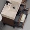 Modern Bathroom Vanity, Walnut, 32